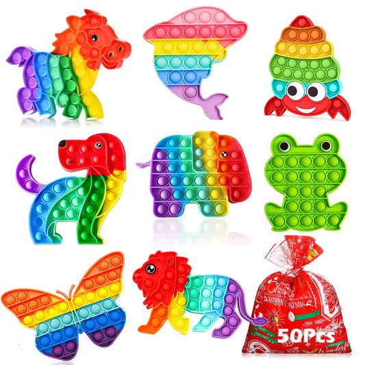 Mix Animal Style Pop It Fidget Kids Toys in Bulk