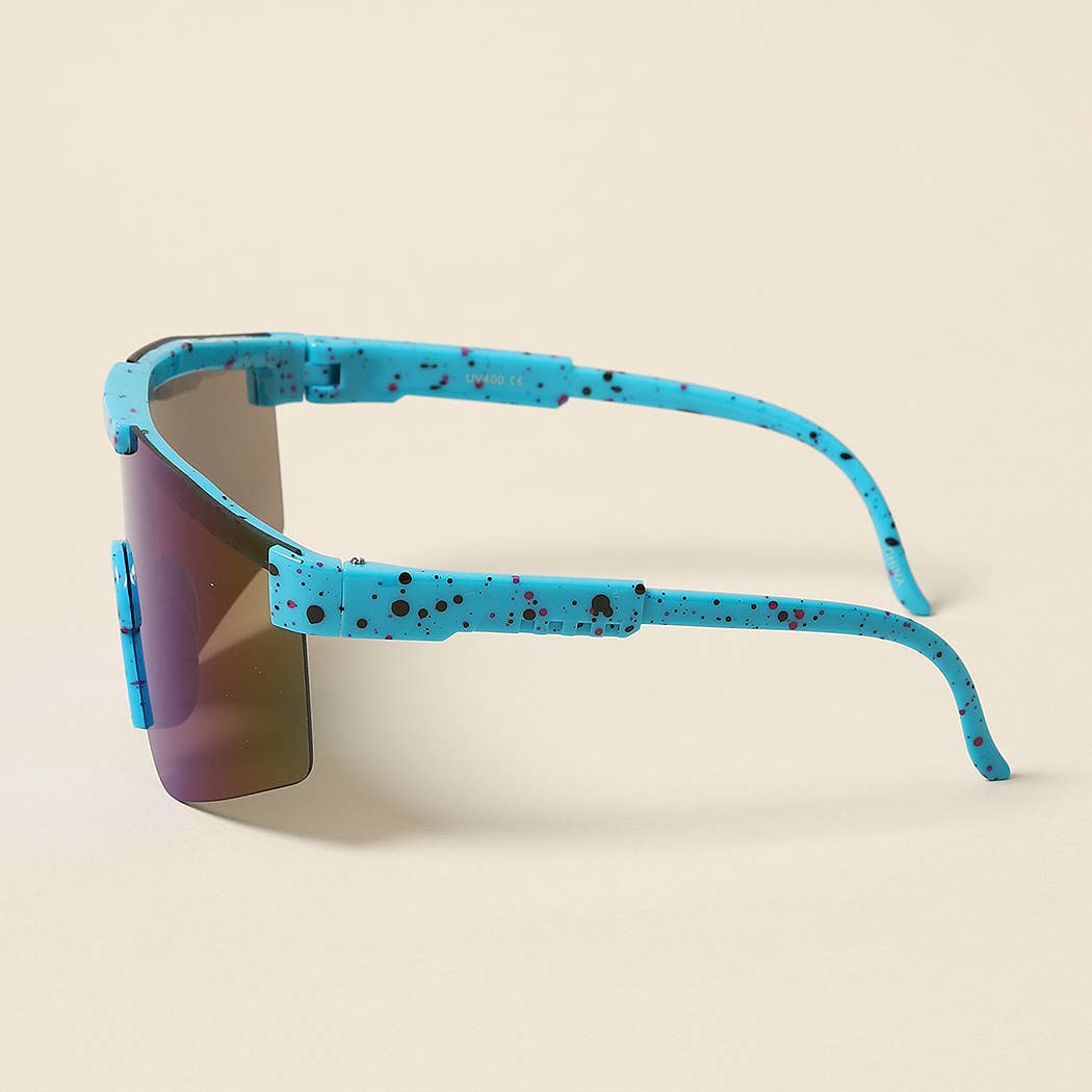 Kid's Paint Splatter Wrap Around Sunglasses