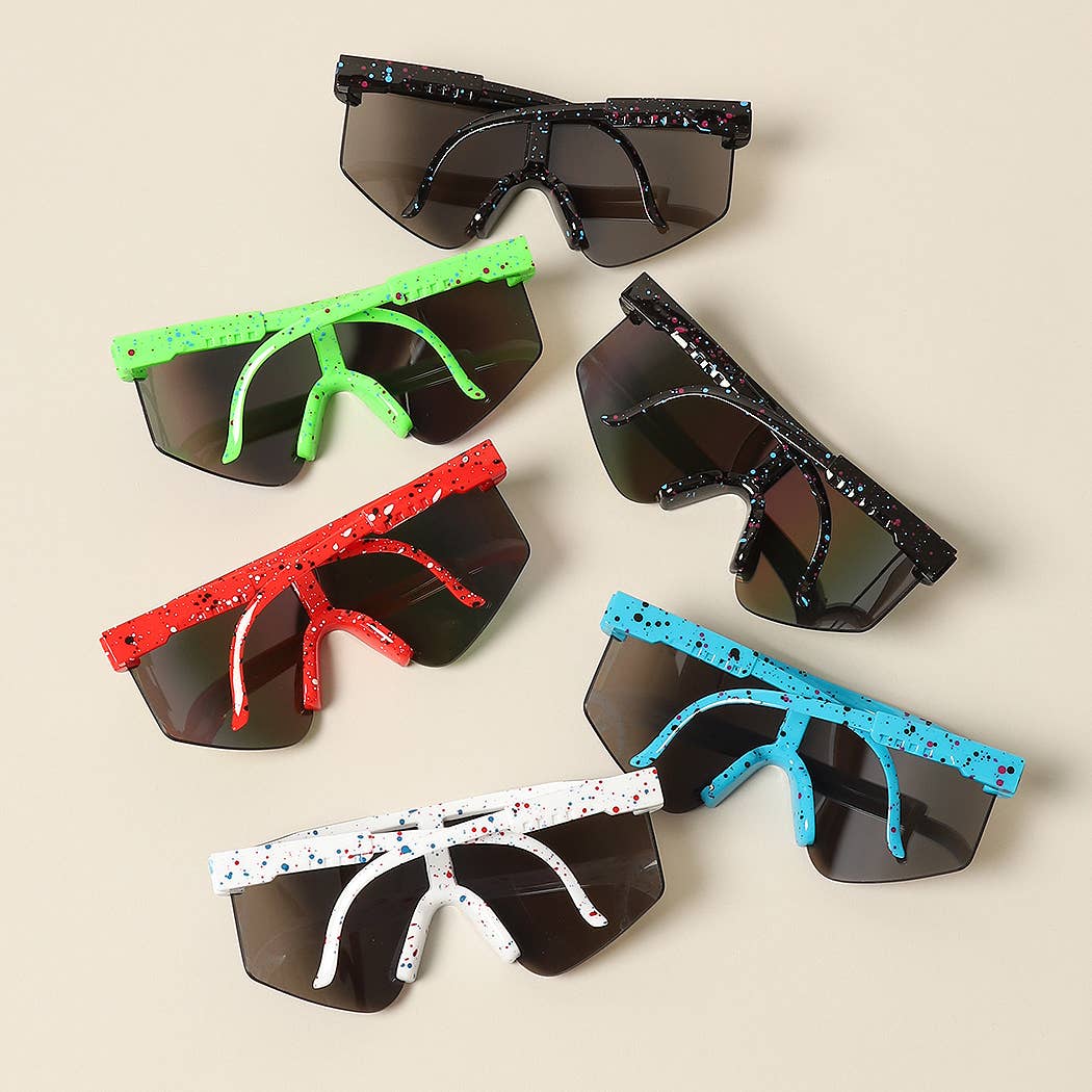 Kid's Paint Splatter Wrap Around Sunglasses