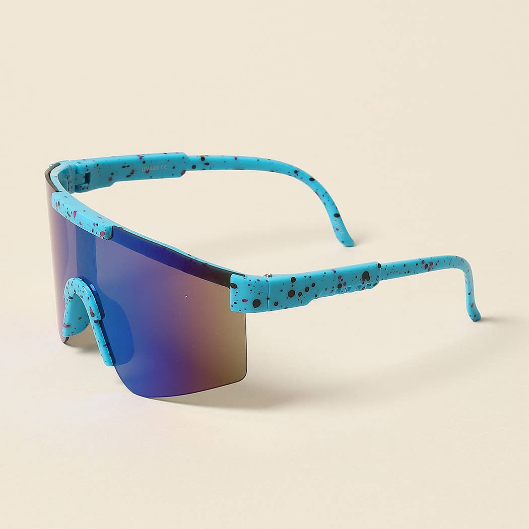 Kid's Paint Splatter Wrap Around Sunglasses