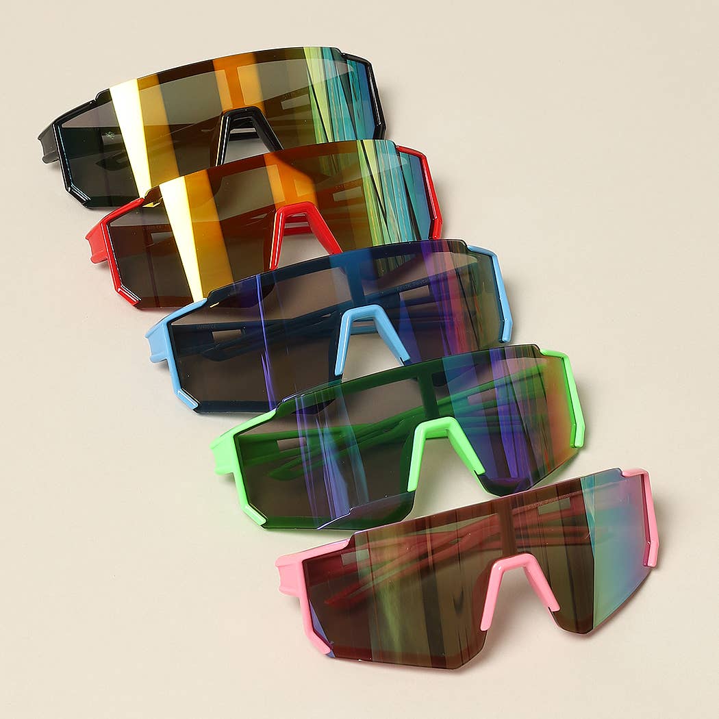 Kid's Wrap Around Half Rim Sunglasses