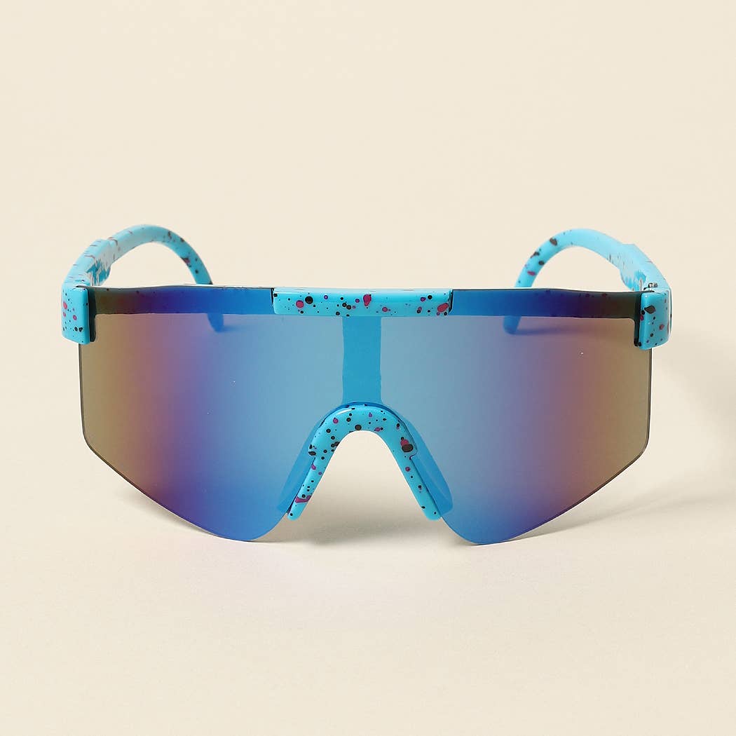 Kid's Paint Splatter Wrap Around Sunglasses