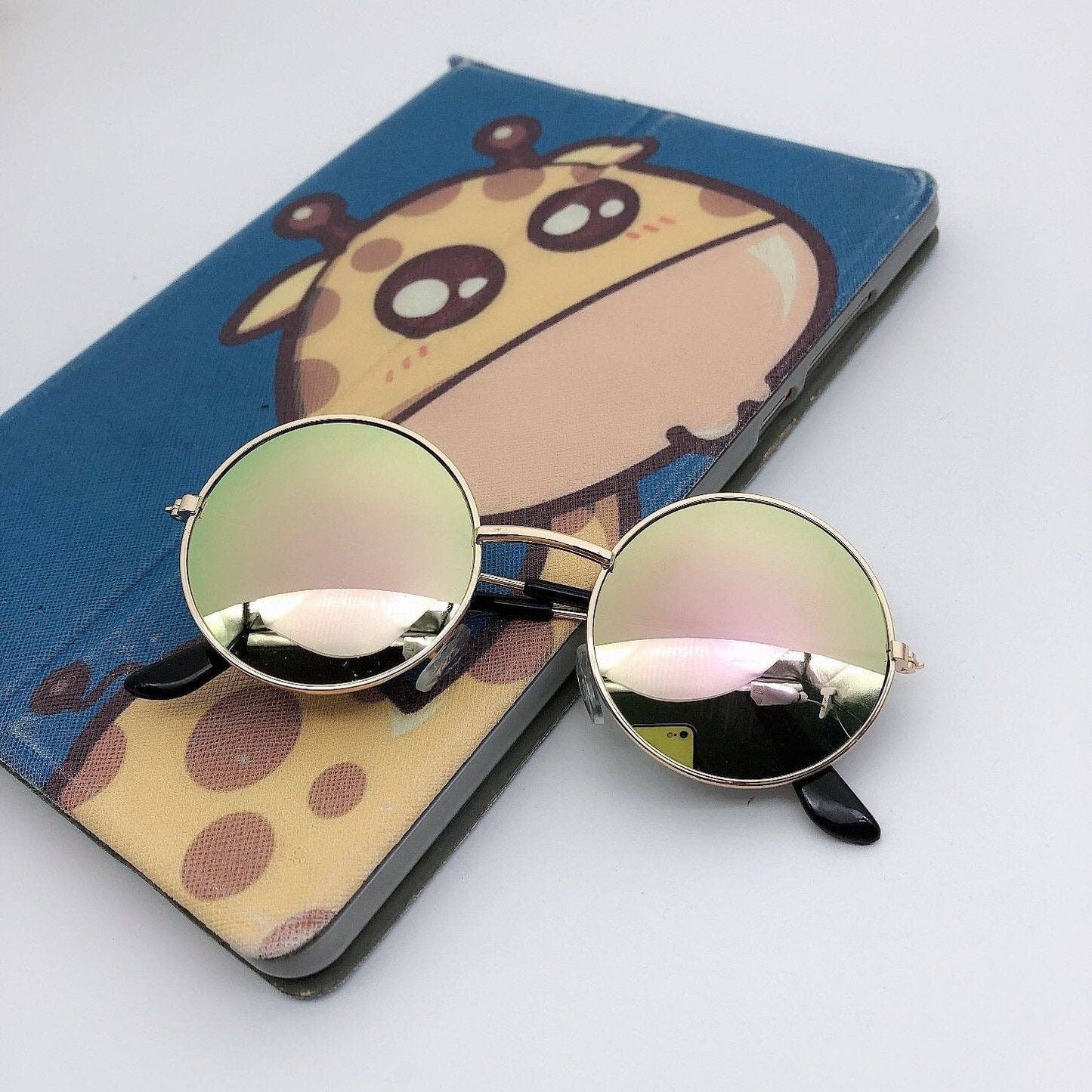 Children's round frame sunglasses and colorful Sunglasses