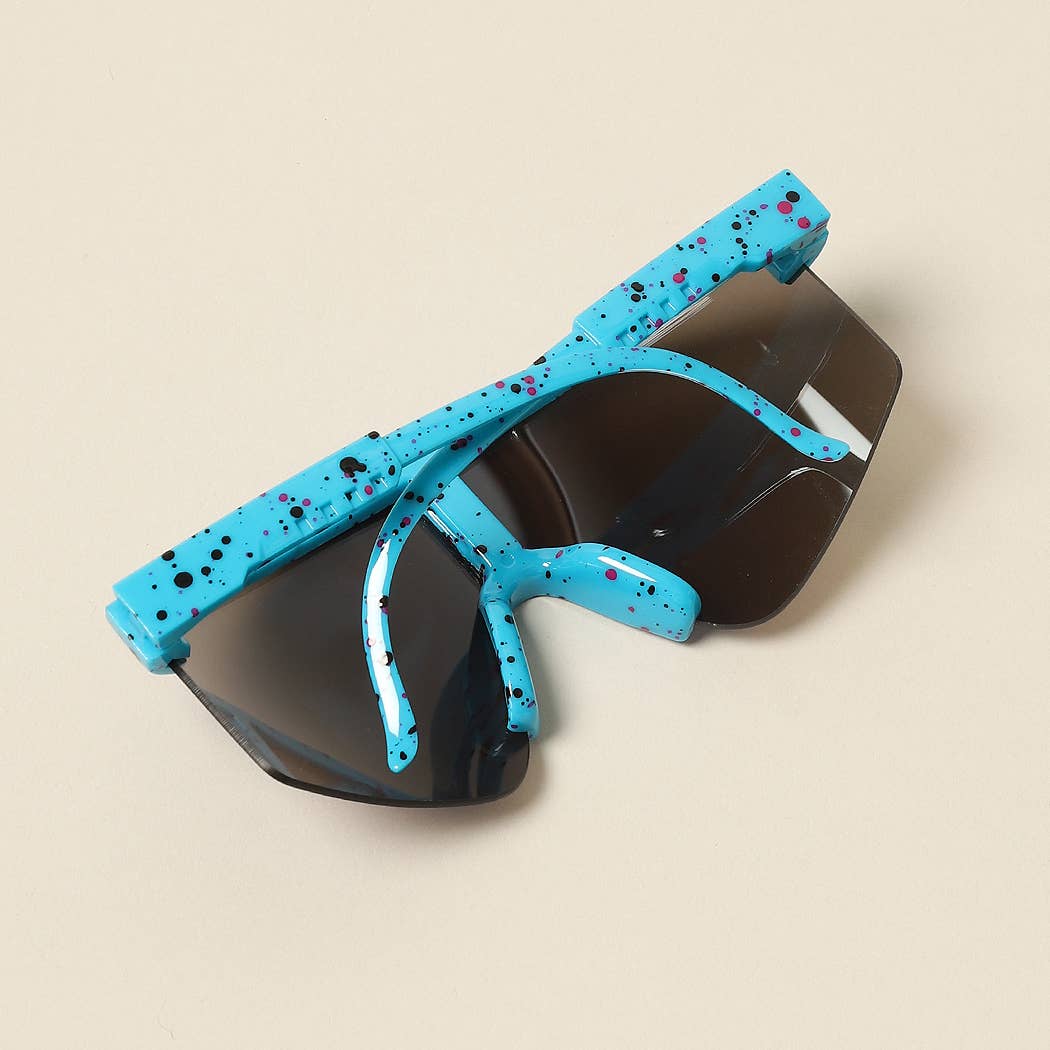 Kid's Paint Splatter Wrap Around Sunglasses