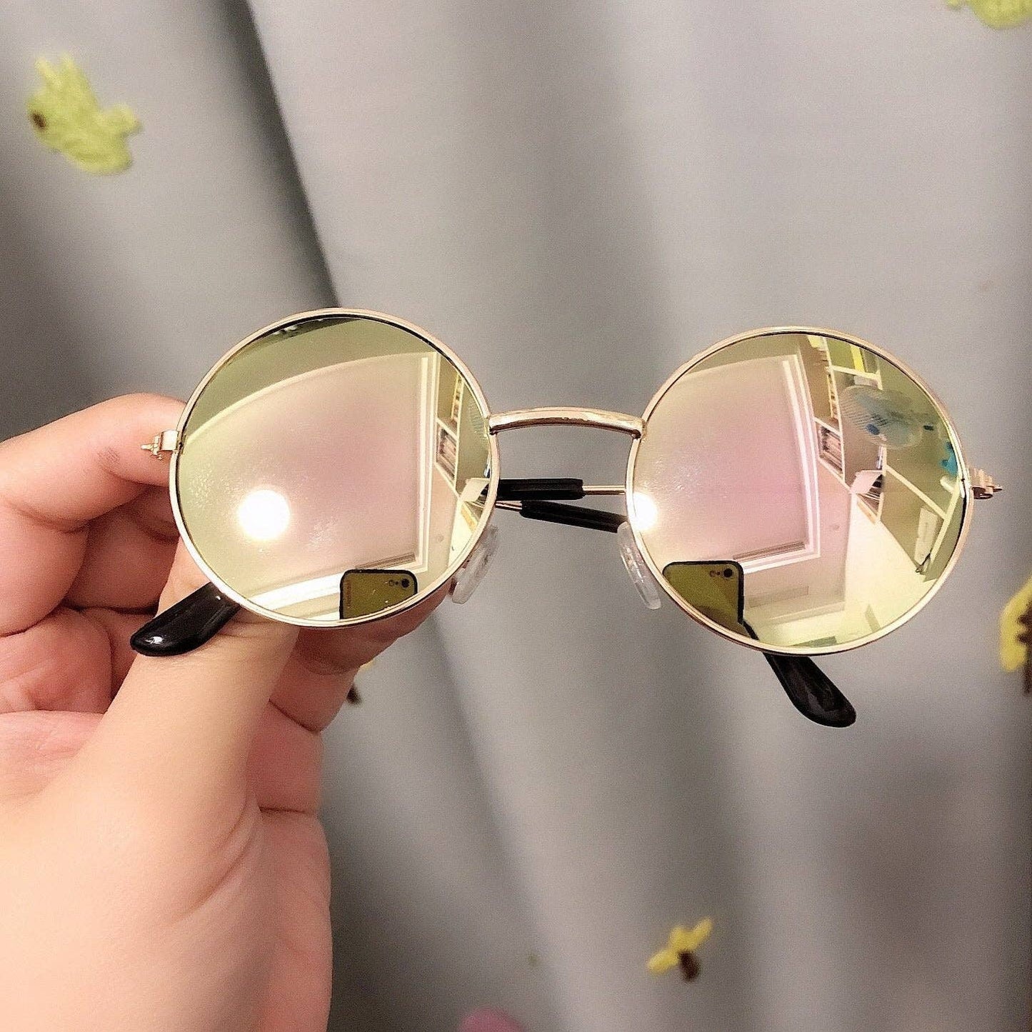 Children's round frame sunglasses and colorful Sunglasses