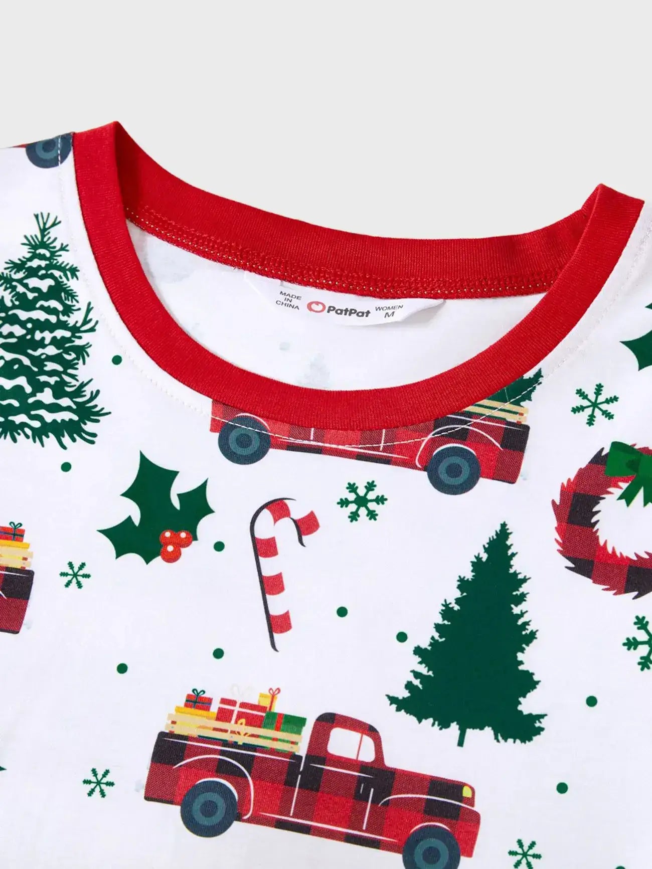 Family Christmas Allover Xmas Tree & Car Pattern Pajamas Set