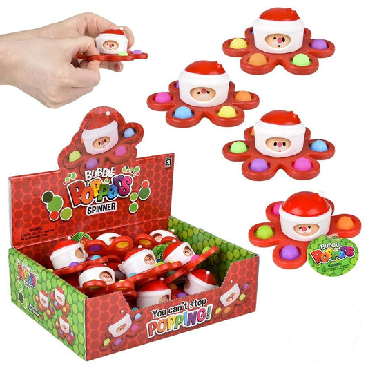 Christmas Santa Stocking Stuffer Spinner Fidget Kids Toy