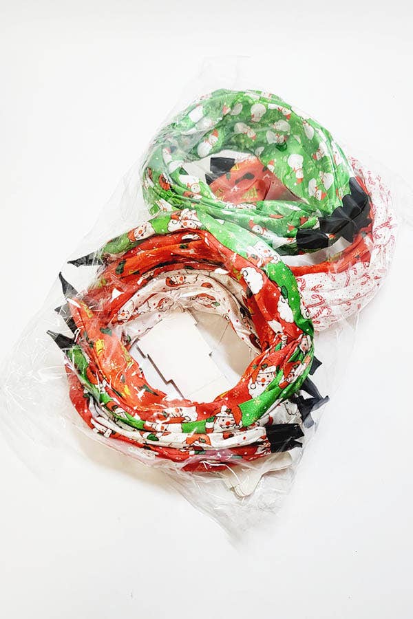 Christmas Pattern Twist Headband