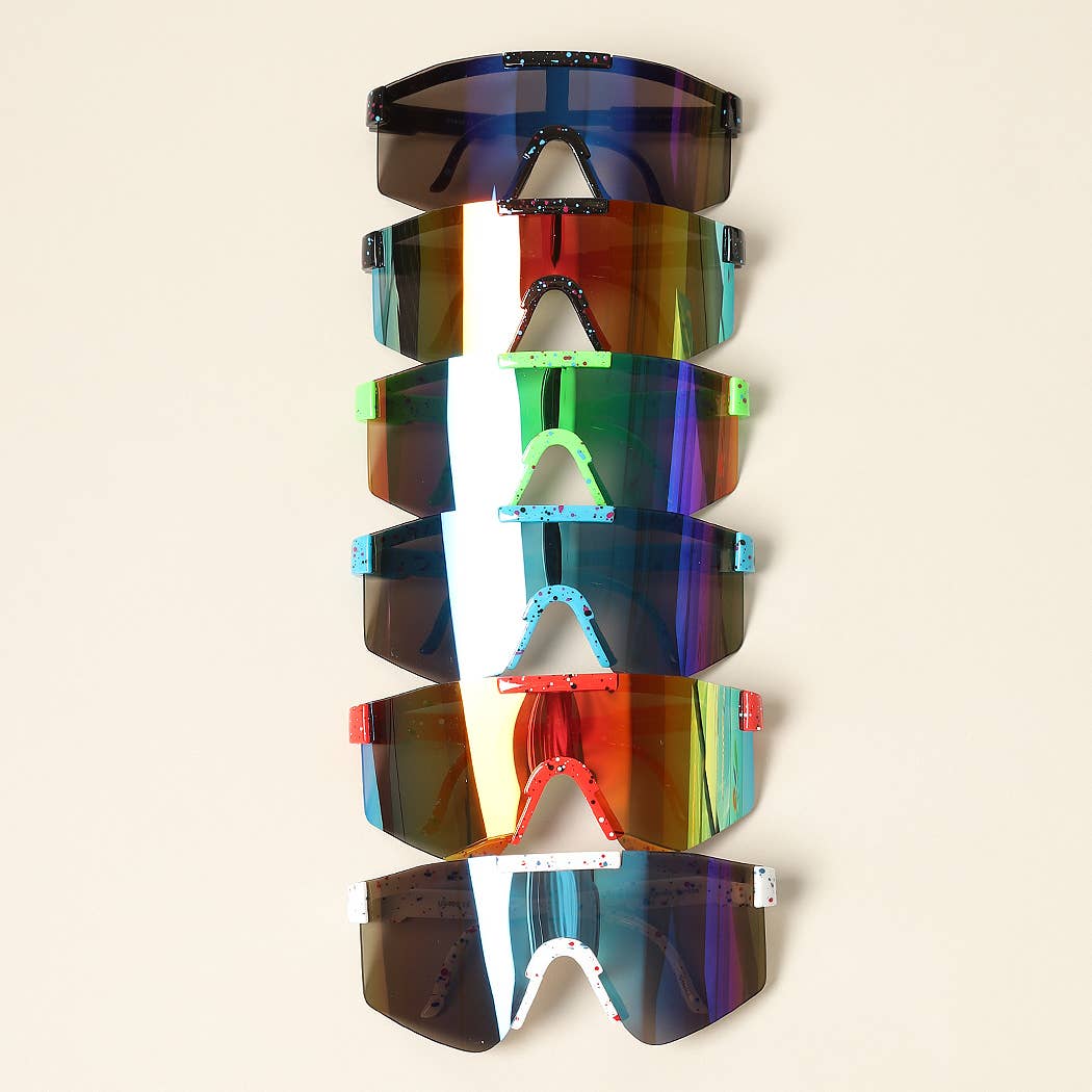 Kid's Paint Splatter Wrap Around Sunglasses