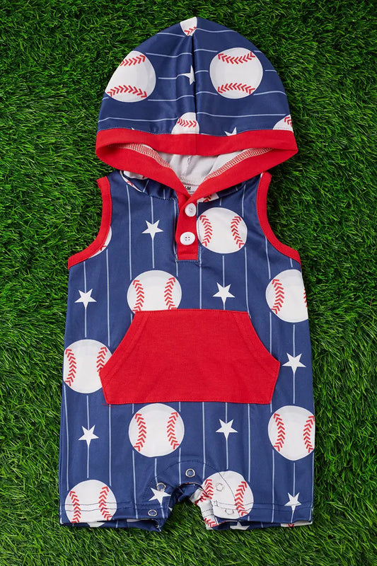 BASEBALL ROMPER WITH HOODIE. RPB55113003 LOI